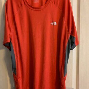 The North Face Men's XL Athletic Wear Vapor Wick Red/Grey Short Sleeve
